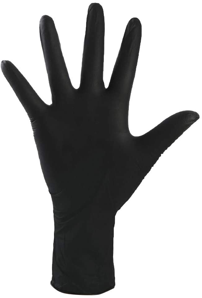 Medium Nitrile Powder Free Disposable Gloves Black 100/pack